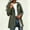*Army Green, variant on ClodeEU Women's Mid Length Full Zip Hooded Jacket,Casual Windproof Coat with Pockets Army Green,Women's Plus L