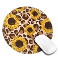thumbnail image 2 of Disketp Leopard Sunflowers Small Mouse Pad 7.9x7.9 Inches,Washable Round Mousepad For Office Laptop Computer,Non-Slip Rubber Base Mouse Pads For Wireless Mouse, 2 of 9