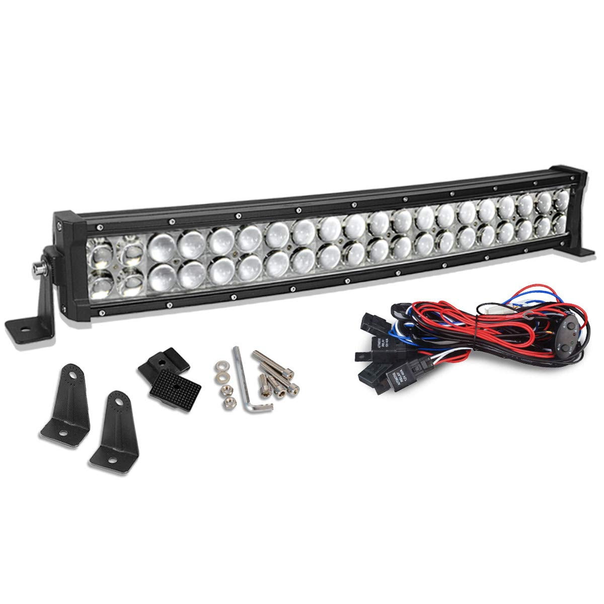 52INCH 300W LED LIGHT BAR CURVED DRIVING COMBO OFFROAD 4WD TRUCK Spot FLOOD LAMP