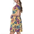 thumbnail image 2 of Balery Butterfly 3 Pattern Womens Dresses Loose Short sleeve Sundresses Swimsuit Coverup 2025 Summer Casual Dress for Women - A-Line Swing Dress, 2 of 6