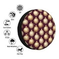 thumbnail image 4 of Salouo Golden Christmas Balls Print Spare Tire Cover 14-17 inch Spare Tire Protector Universal Tough Tire Wheel Cover for Trailer SUV and Truck-14 inch, 4 of 6