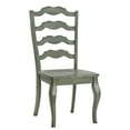 thumbnail image 2 of Weston Home Farmhouse French Ladder Back Wood Dining Chairs, Set of 2, Antique Sage Green, 2 of 6