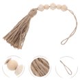 thumbnail image 5 of 6pcs Boho Farmhouse Wooden Beads Tassel Garland Wood Craft Beads Door Hanging Tassel Door Hanging Beads Wood Closet Tassel, 5 of 7