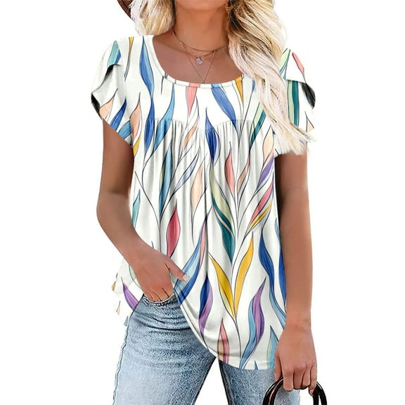 Pohista Womens Summer Tops Dressy Western Shirts for Women Cotton Blouses for Women Summer Womens Short Sleeve Blouses Dressy Casual reorder items previously ordered