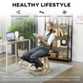 thumbnail image 4 of CoSoTower Ergonomic Kneeling Chair, Rocking Wood Kneel Stool with Backrest for Improve Posture, Back Pain, Black, 4 of 6
