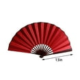 thumbnail image 3 of Dusknt "Elegant Blank Silk Folding Fan Versatile Accessory for Dance Performances and Themed Events A of to Any Occasion"10 Inch Blank Silk Folding Fan W, 3 of 5