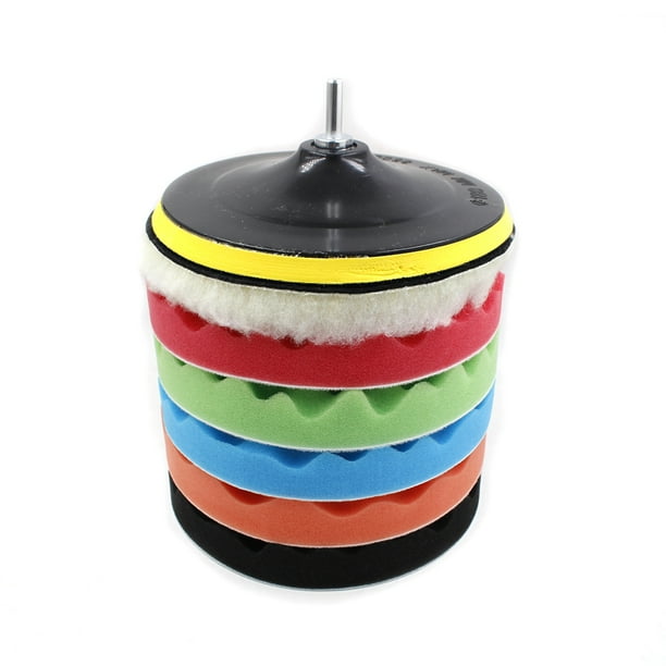 Almohadilla Pulido Kuymtek 8 Unids/set Pulido Buffer Taladro Esponja 7 Pulgadas