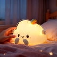 thumbnail image 5 of Cute Cloud Shaped Rechargeable Silicone Night Light, Soft Warm & RGB Color Changing Lamp, Portable Dimmable LED Bedside Lamp for Bedroom Dorm Office Home Decor Holiday Gift, 5 of 7
