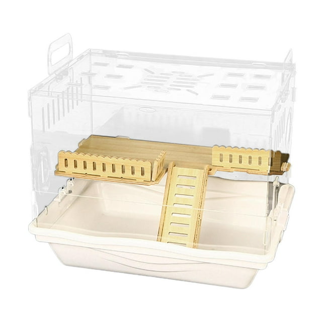 serony Small Animal Cage With Accessories Hamster Portable Cage For Dwarf Hamsters And Other Small Pets Hamster Plastic Ladder