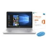 HP Silver Iridium 15.6” Laptop with Microsoft Office and Mouse Value Bundle