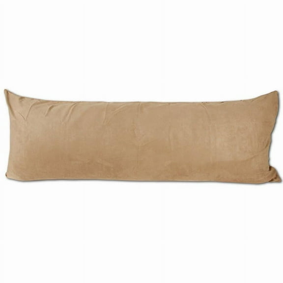 20"X48"Double Side Zipper Microsuede Body Cover Pillowcase Camel Vivid Colors (4 Feet Long)