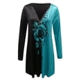 thumbnail image 4 of Robe Décontractée Mode Femme Col en V Manches Longues Imprimé Fleuri Ample, 4 of 4