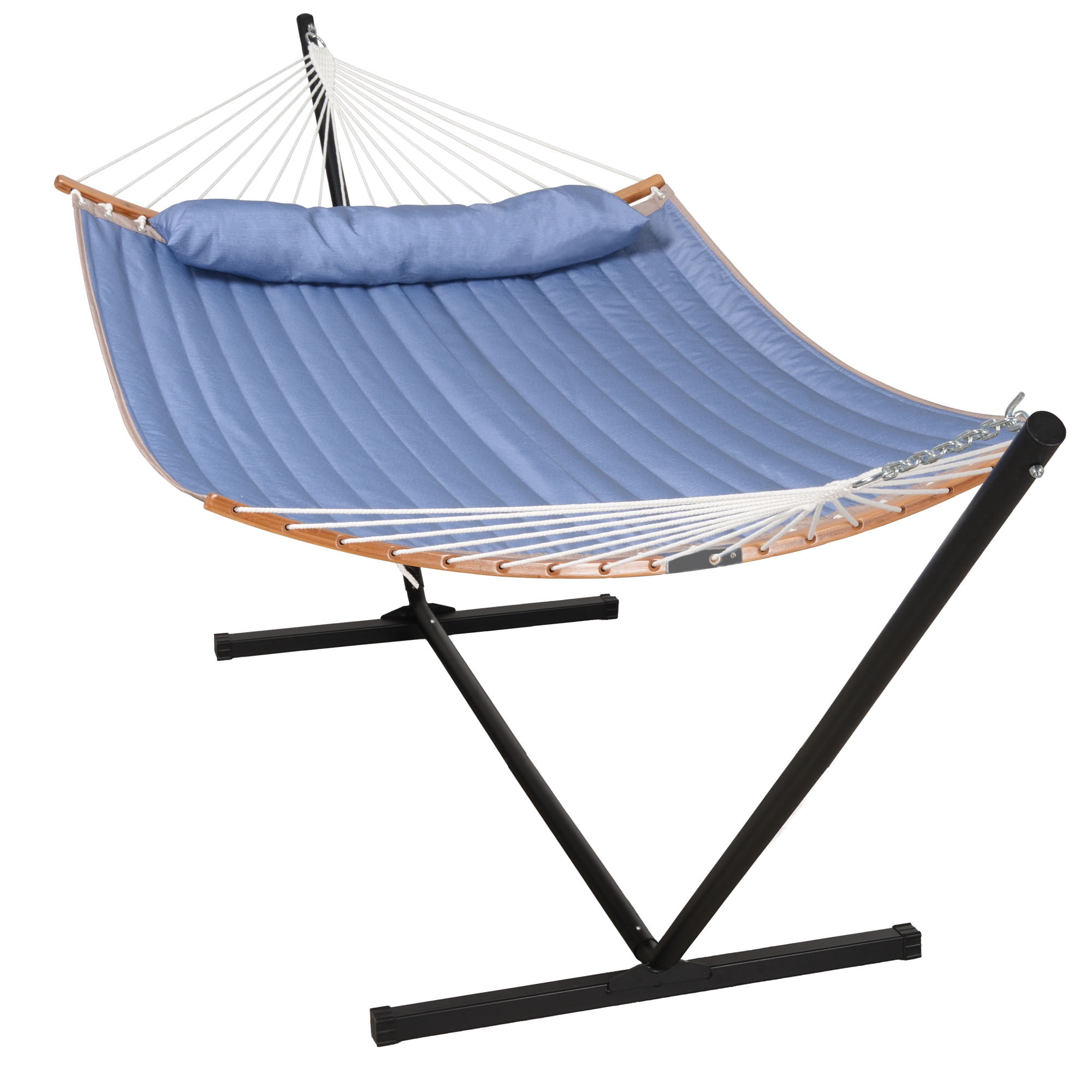 Hammocks Portable Hammock with Stand, 2 Person Hammock with Bamboo