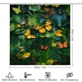 thumbnail image 2 of Green Leaf Jungle Animals Shower Curtain Waterproof Bathroom Curtain Anti-slip Bath Mat Set Toilet Rugs Carpet, 2 of 8
