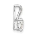 thumbnail image 4 of Auriga Fine Jewelry 14K White Gold Oval White Topaz and Diamond Pendant for Women (L-14.3mm, W-6.25mm), 4 of 6