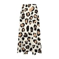 thumbnail image 7 of Gamivast Women's Leopard Print Skirt High Waisted Elastic Waist Flared A Line Flowy Skirt Cute Boho Trendy Casual Beach Office Party Midi Skirt, 7 of 7