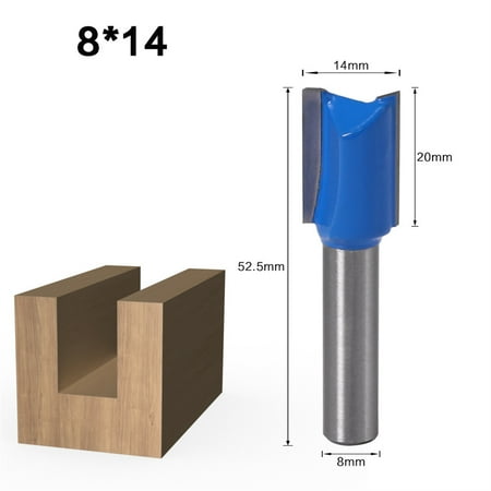 

8mm Straight Milling Cutter Woodworking Slotting Straight Double Edge Outlet