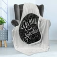 thumbnail image 4 of Vintage Soft Flannel Fleece Throw Blanket, Motorcycle Adventure Words and Ornate Lines Contemporary New Graphic Design, Cozy Plush for Indoor and Outdoor Use, 50" x 60", Grey, by Ambesonne, 4 of 5