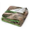 thumbnail image 2 of Kll Fleece Blanket Plush Throw Blanket Asia Elephant,Soft Fuzzy Cozy Flannel Blanket For Couch Sofa Bed.(40"X30"), 2 of 9
