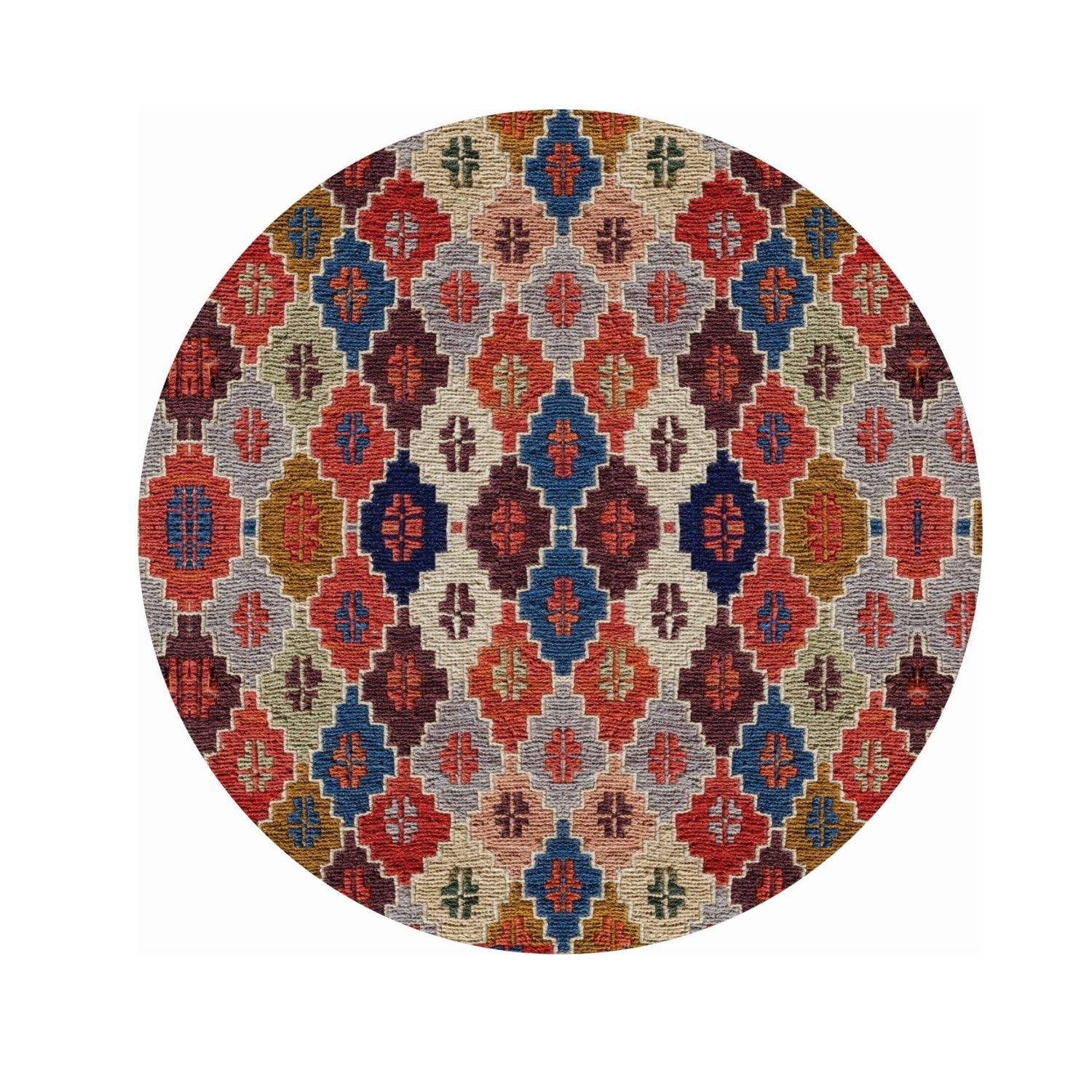 Alfombra Redonda Rombo 160 X 160Cms