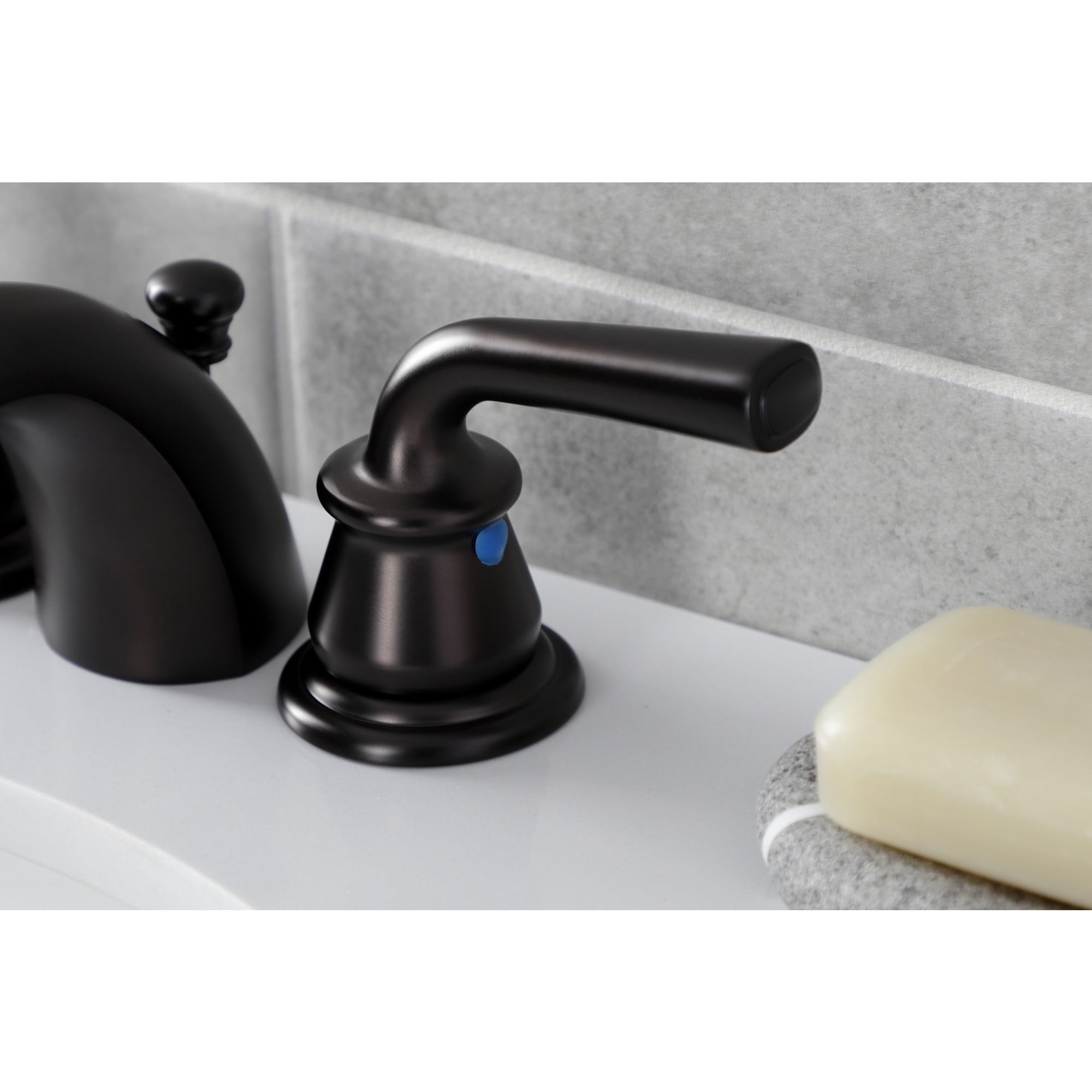 Kingston Brass KB955RXL Restoration Mini-Widespread Bathroom Faucet with Pop-Up Drain, Oil Rubbed Bronze