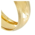thumbnail image 2 of Bangle Dual Textured Striped Gold Tone Wide Statement Bracelet 2.63" Diameter Ladies Adult Female, 2 of 3