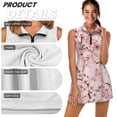 thumbnail image 5 of Garronmavis Pink Cherry Blossom Zip Tennis Dress for Women Size XS Breathable Active Golf Dress Casual Sleeveless Hiking Dresses Sports Workout Outfits, 5 of 7