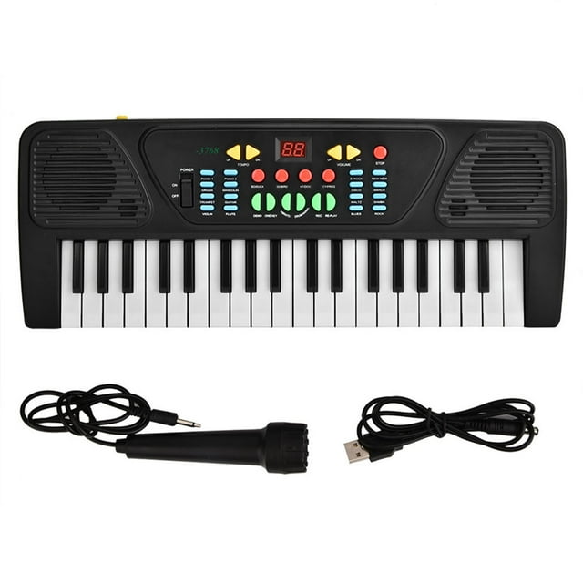 Teclado Electrónico NikouMX Piano Eléctrico USB 37 Teclas Color Como Imágenes