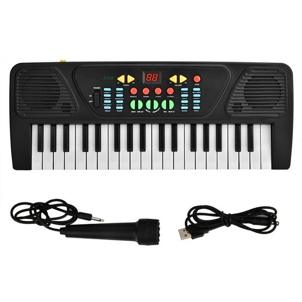 Teclado Electrónico NikouMX Piano Eléctrico USB 37 Teclas Color Como Imágenes
