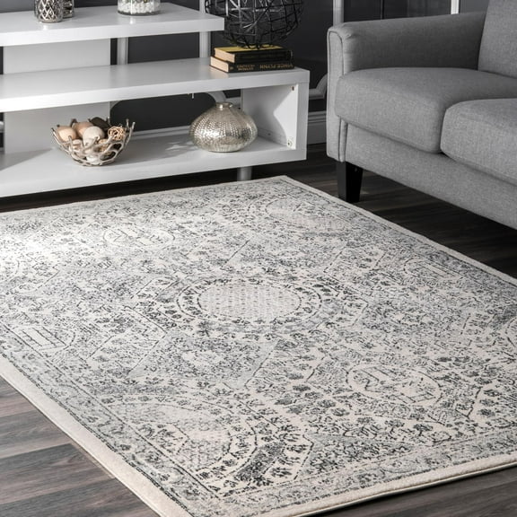 nuLOOM Minta Vintage Area Rug, 6', Gray