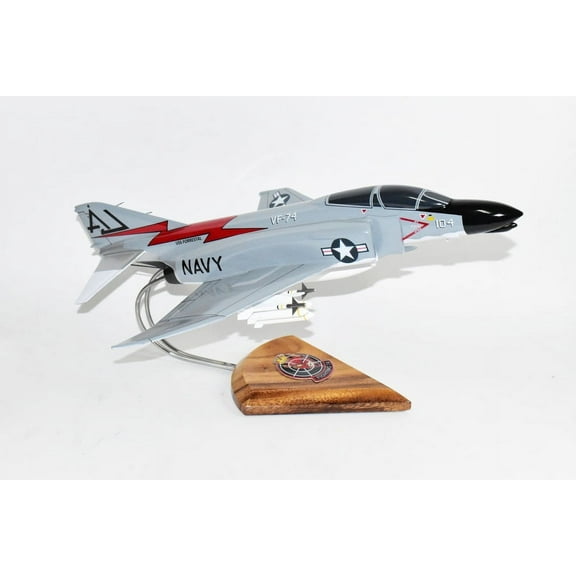 VF-74 Be-Devilers F-4B (1962) Model, 1/42 (18") Scale, Mahogany, Navy, Fighter
