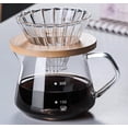 thumbnail image 1 of Pour Over Coffee Maker - 300ML Glass Carafe Coffee Server with Glass Coffee Dripper/Filter, Drip Cof, 1 of 8