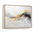 thumbnail image 2 of Designart "Yellow Grey Minimalism Calm Abstraction" Modern Floater Framed Canvas Art Print, 2 of 7