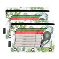 thumbnail image 2 of Dailycode 2 Pack Pencil Pouch for 3 Ring Binder Smooth Zipper Folders with Pockets Clear Window Pencil Case, Broccoli Arugula Fennel, 2 of 4