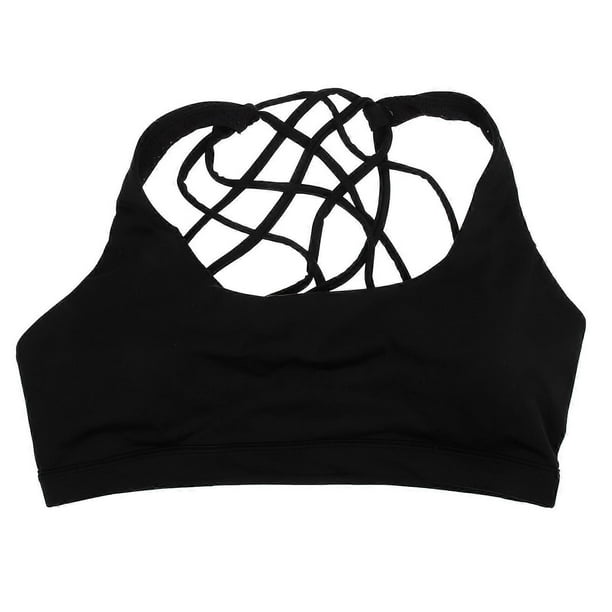 Breathable Sports Bra For Women With Cross Back Straps Ideal For And Yoga Available In Black Color 1Pcs