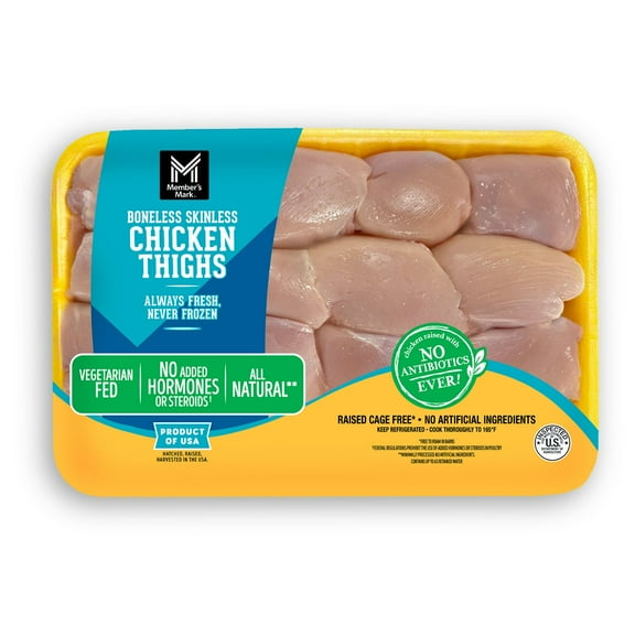 Member's Mark Boneless and Skinless Chicken Thighs, priced per pound
