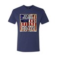 thumbnail image 3 of By His Blood We Are Healed Inspirational/Christian Mens Premium Tri Blend T-Shirt, Vintage Navy, Small, 3 of 5