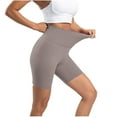 thumbnail image 4 of Biker Shorts for Women High Rise Elastic Waist Workout Yoga Short Pants Slim Fitted Seamless Fitness Shorts (S, Gray), 4 of 5