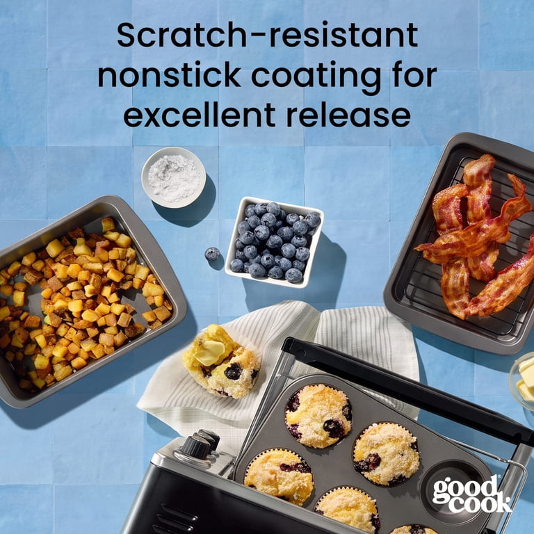 GoodCook 4-Piece Toaster Oven Bakeware Set, Gray photo 2