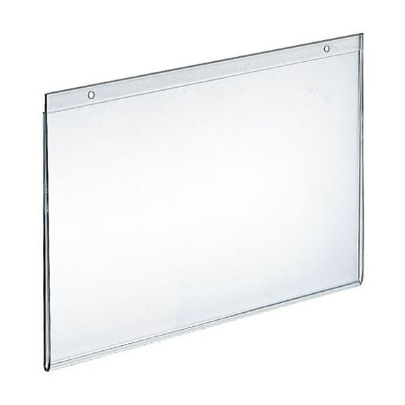 Azar 9" x 12" Horizontal Wall Mount Acrylic Sign Holder Clear 10/Pack 162713