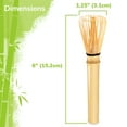 thumbnail image 2 of BambooMN Japanese Matcha Skinny Whisk Chasen - Long Handle Traditional Handcurled 100 Tate Matcha Utensil - Golden Beige - 1 Piece, 2 of 7