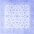 thumbnail image 1 of Ahgly Company Machine Washable Indoor Square Persian Blue Traditional Area Rugs, 7' Square, 1 of 4