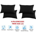 thumbnail image 3 of Celine Linen Holiday Gift 1500 Series Percale Wrinkle and Fade Resistant (6-Piece) Bedding Set, Queen, Black, 3 of 3