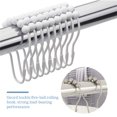 thumbnail image 4 of serony 12 Pieces Shower Curtain Hooks Washroom Decorative Drape Rod Hangers Bathing Liners Rings Universal Household Toilet Hardware White, 4 of 7