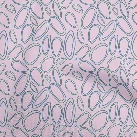 oneOone Viscose Jersey Pastel Pink Fabric Abstract Circle Quilting Supplies Print Sewing Fabric By The Yard 60 Inch Wide