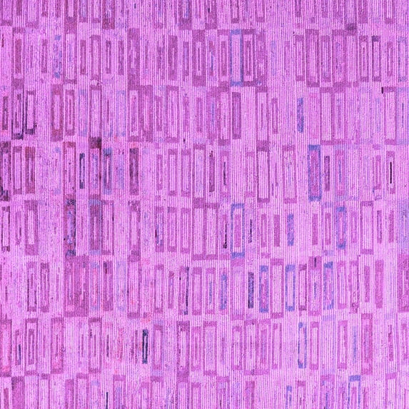 Ahgly Company Indoor Square Abstract Purple Modern Area Rugs, 6' Square