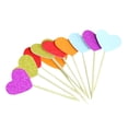 thumbnail image 1 of Matsuzay 30pcs Corazón de Patrón Recoger Adhesivo Fieltro Palillos Cóctel Sandwich Decoración del hogar Color oscuro mixto Matsuzay JJ17337-12, 1 of 6