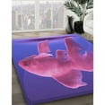 thumbnail image 3 of Ahgly Company Machine Washable Indoor Rectangle Transitional Dark Orchid Purple Area Rugs, 7' x 10', 3 of 7