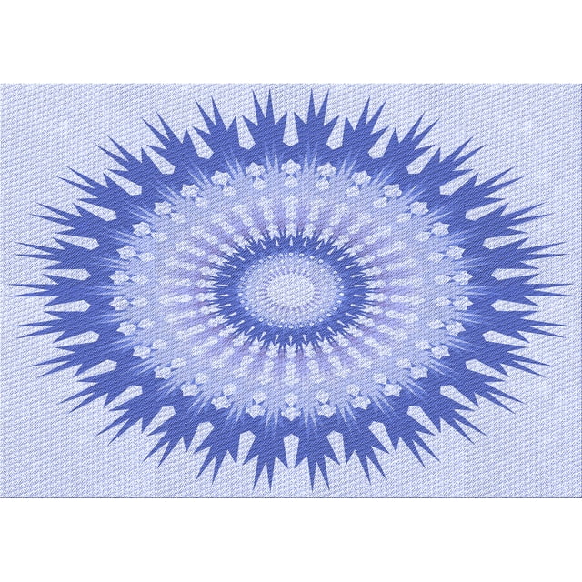 Ahgly Tapis Rectangulaire Lavable en Machine Intérieur Transitionnel Bleu Ciel, 2 Pieds x 3 Pieds