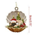 thumbnail image 3 of SDJMa Dog Christmas Ornament, Funny Dog Sleep in Seashell Christmas Tree Hanging Ornament for Dog Lovers Gift, Xmas Car Backpack Home Holiday Party Decoration, 3 of 8